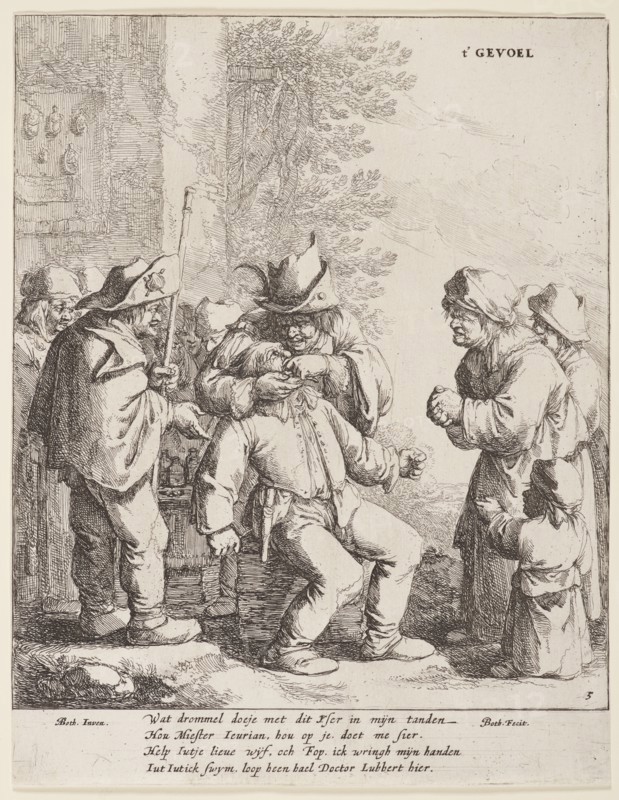 The five senses (touch),  1642-1650. Creator: Jan Dirksz Both.