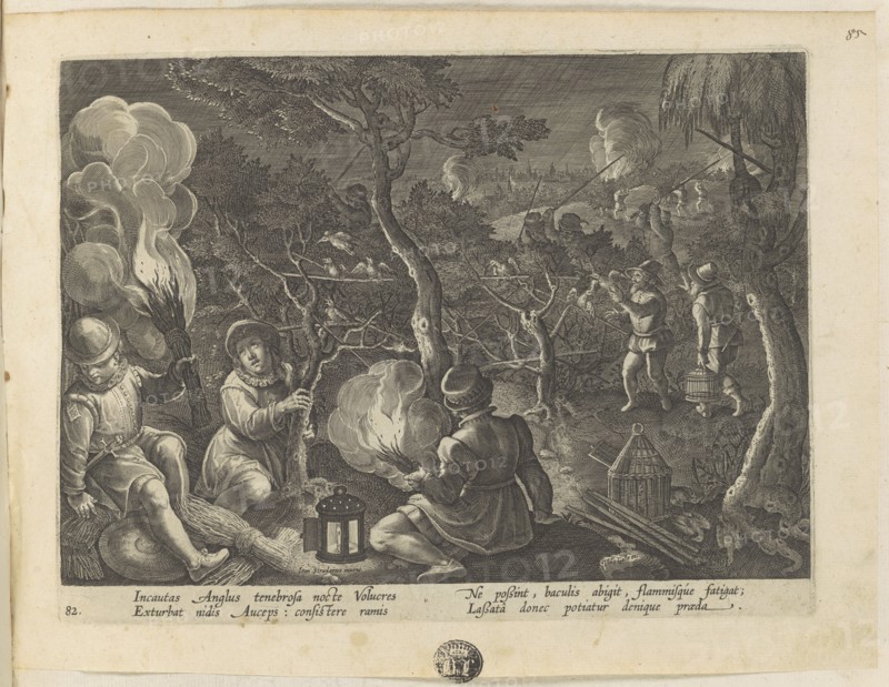 Venationes ferarum, avium, piscium (Hunts of wild animals, birds and fish). Plate 82, 1596. Creator: Hans Collaert the Younger.