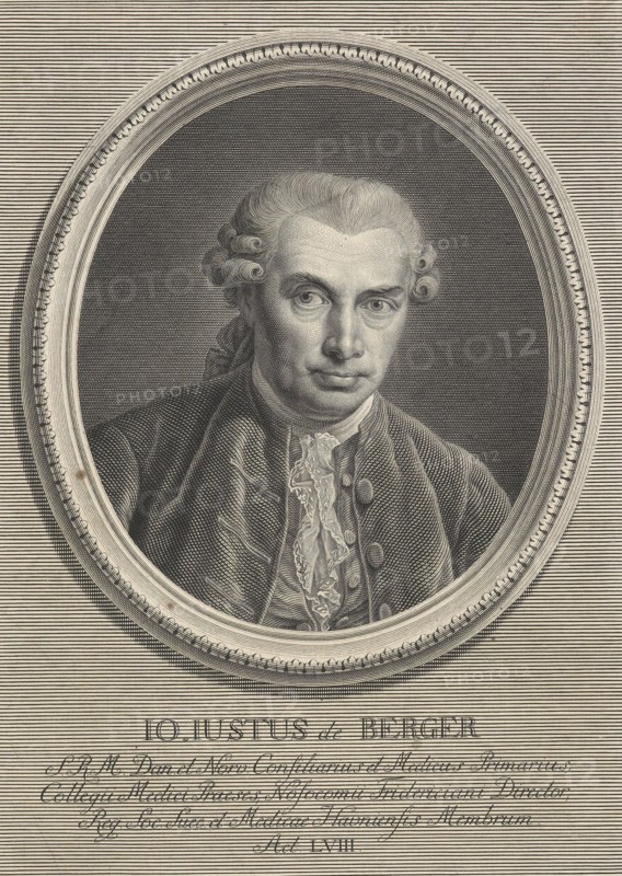 IO. IUSTUS de BERGER, 1781. Creator: Johan Frederik Clemens.