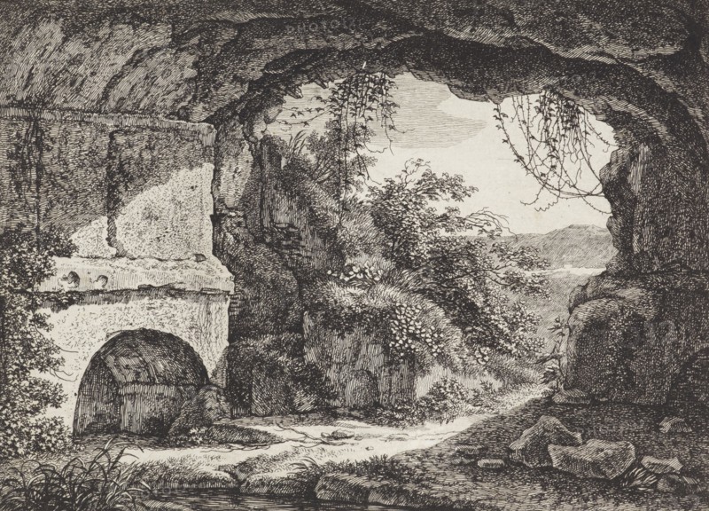 Interior of the mausoleum of the Nasoni family, 1792. Creator: Johann Christian Reinhart.
