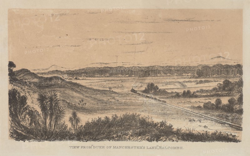 View from "Duke of Manchester's Land", Halcombe,  c.1878. Creator: Edith Stanway Halcombe.