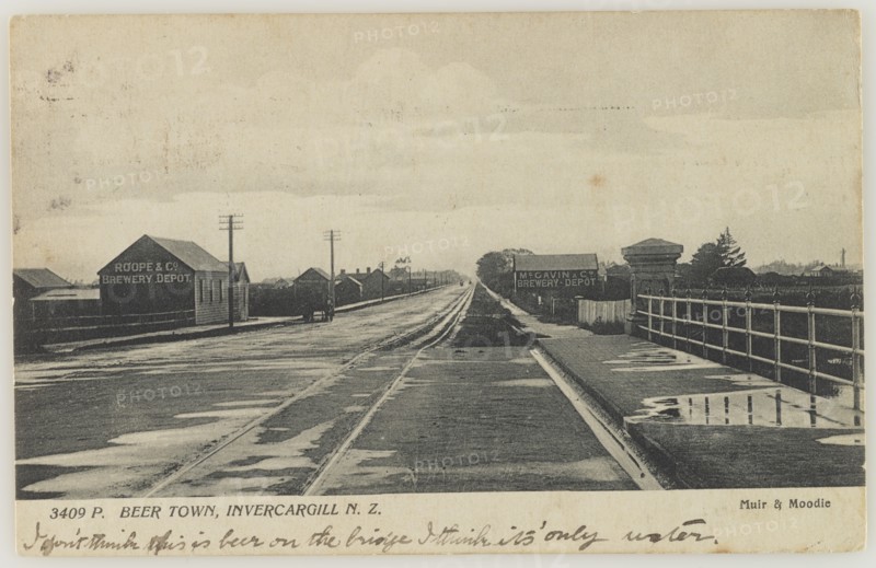 Beer Town, Invercargill, New Zealand, 1906. Creator: Muir & Moodie.