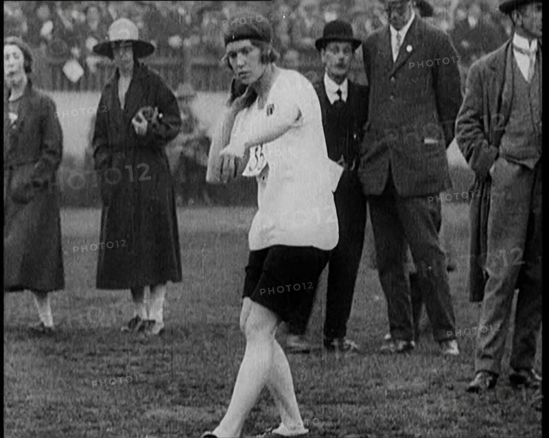 Female British Shot Putter at the Women's World Games, 1922. Creator: British Pathe Ltd.