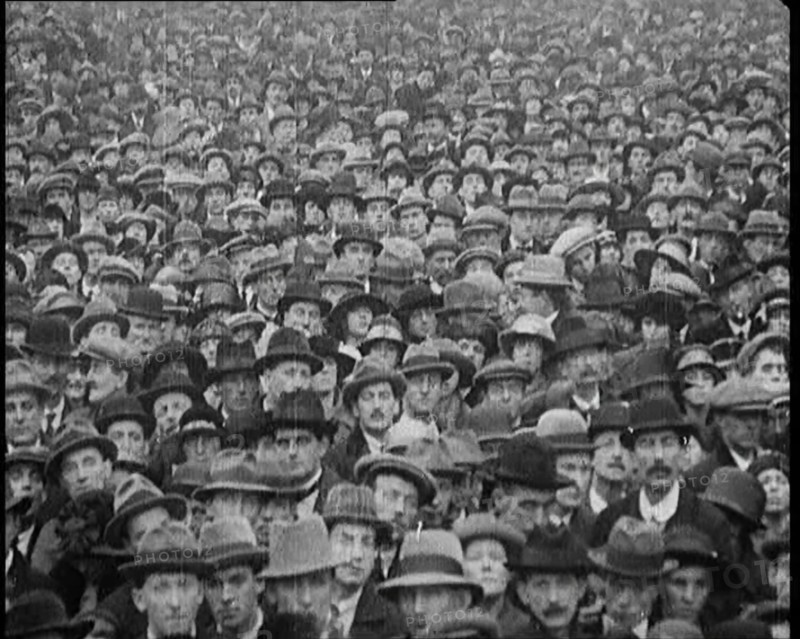 Huge Irish Crowd Gathering to Hear Michael Collins Speak, 1922. Creator: British Pathe Ltd.