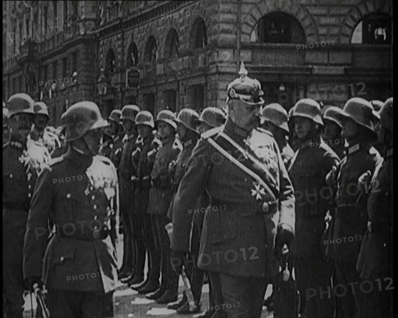 President Paul von Hindenburg of Germany Inspecting Soldiers, 1926. Creator: British Pathe Ltd.