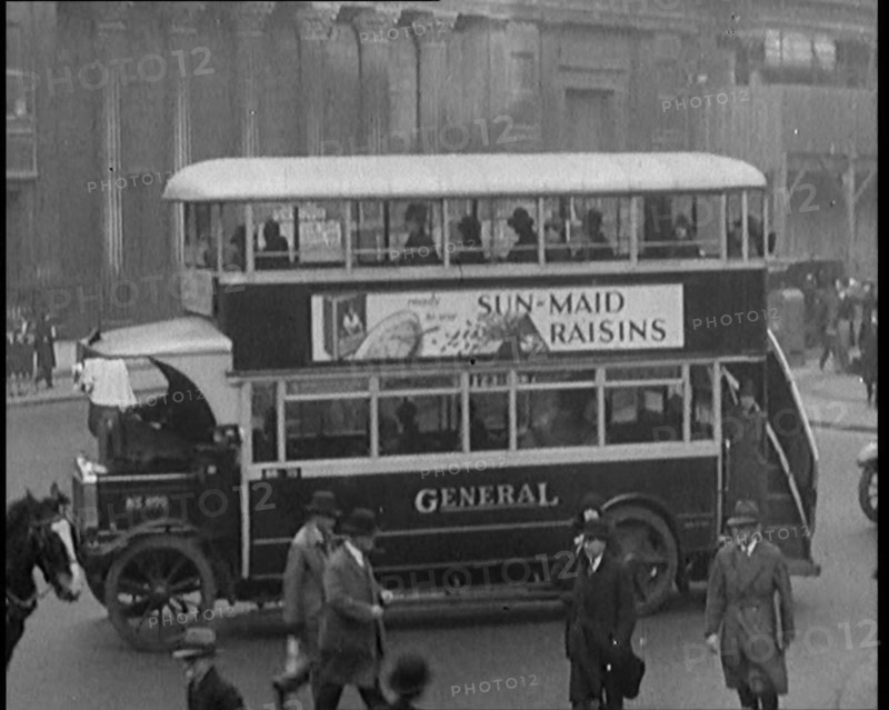 Buses Driving in Busy London Streets, 1929. Creator: British Pathe Ltd.