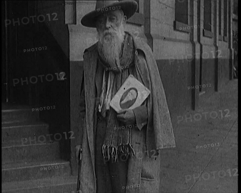 The Author Alfred Aloysius Horn Looking Rather Eccentric with a Long White Beard..., 1929. Creator: British Pathe Ltd.