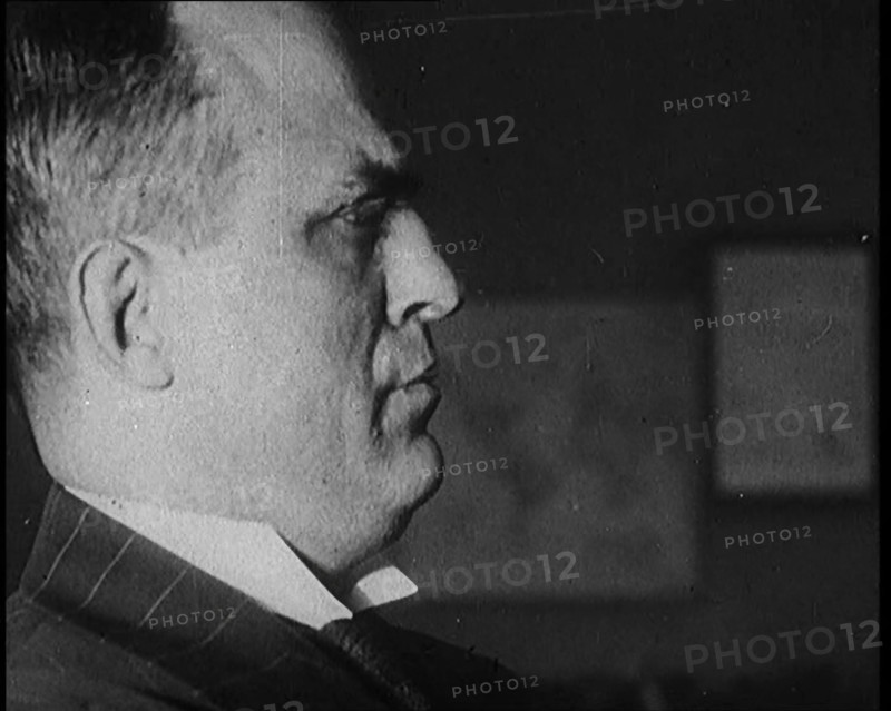 Frank Valentino Doing an Impression of Benito Mussolini (Il Duce), 1929. Creator: British Pathe Ltd.