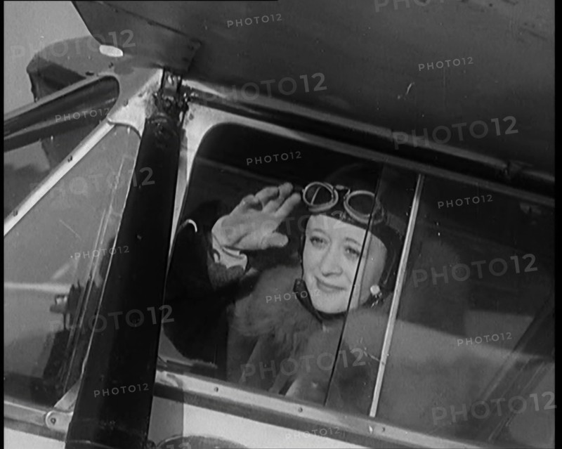 The Female Actor Ursula Jeans Climbing Into Her De Havilland Moth and Taking Off, 1929. Creator: British Pathe Ltd.