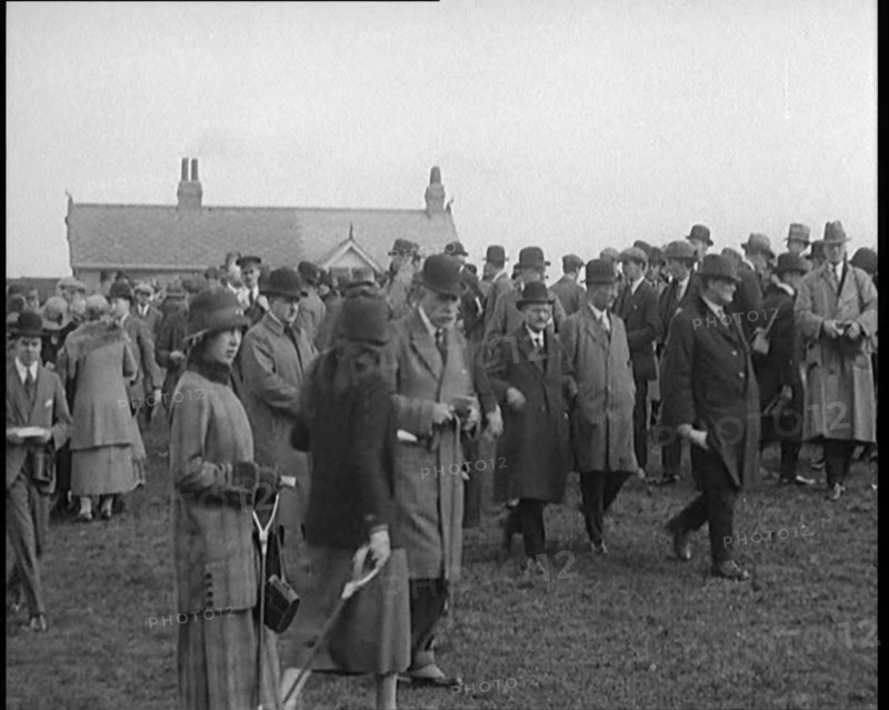Mary, Princess Royal and Countess of Harewood Amongst a Crowd at a Horse Racing Event, 1920. Creator: British Pathe Ltd.