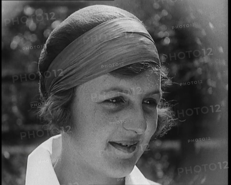 A Close up Shot of Betty May Nuthall Shoemaker, the British  World Top Female Tennis Player, 1920. Creator: British Pathe Ltd.