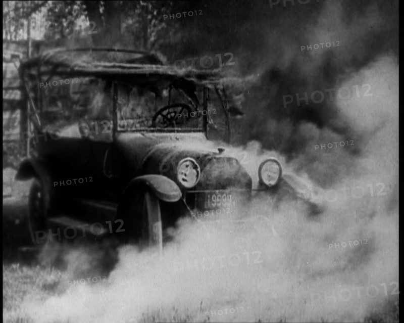 A Car on Fire, 1930. Creator: British Pathe Ltd.