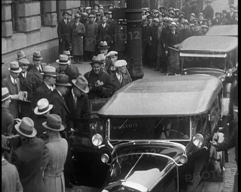 Alphonse Gabriel Capone AKA 'Al Capone' Emerging from an Official Building Entering a Car..., 1930. Creator: British Pathe Ltd.