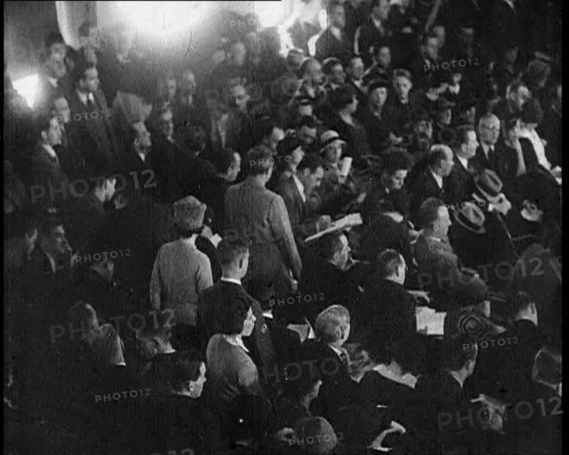 American Civilians in a Courtroom During the Lindbergh's Kidnapping Case Trial , 1930s. Creator: British Pathe Ltd.