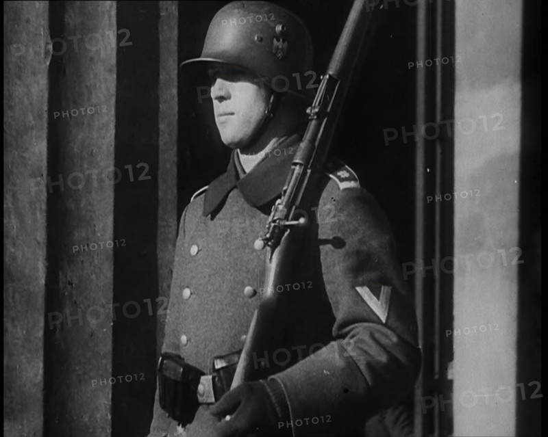 German Soldier Standing Guard, 1933. Creator: British Pathe Ltd.