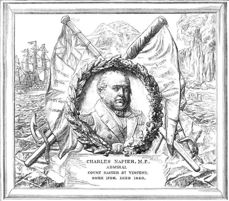 Monument of Admiral Sir Charles Napier in St. Paul's Cathedral, 1869. Creator: Unknown.