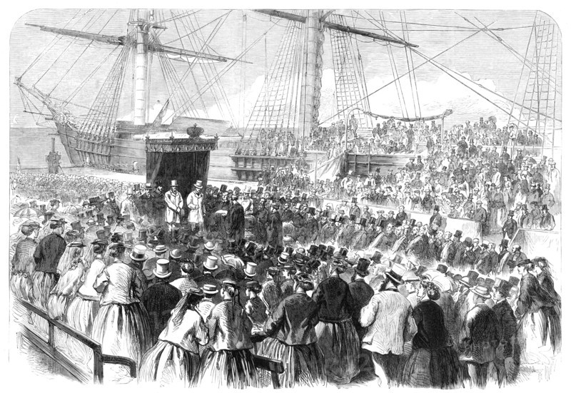 Reception of the Duke of Edinburgh at Geelong, Australia, 1868. Creator: Unknown.