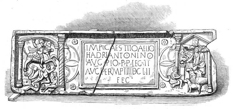 Roman legionary tablet found at Bridgeness, Linlithgowshire, 1868. Creator: Unknown.