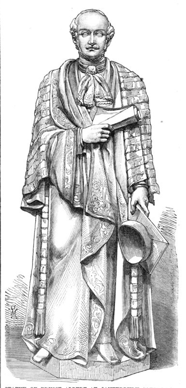 Statue of Prince Albert at Canterbury Cathedral, 1869. Creator: Unknown.