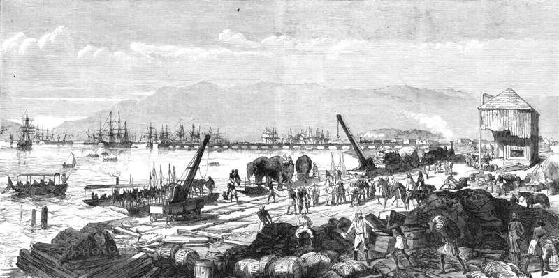 The Abyssinian Expedition: a sketch on the shore at Zulla, Annesley Bay, 1868. Creator: C. R..