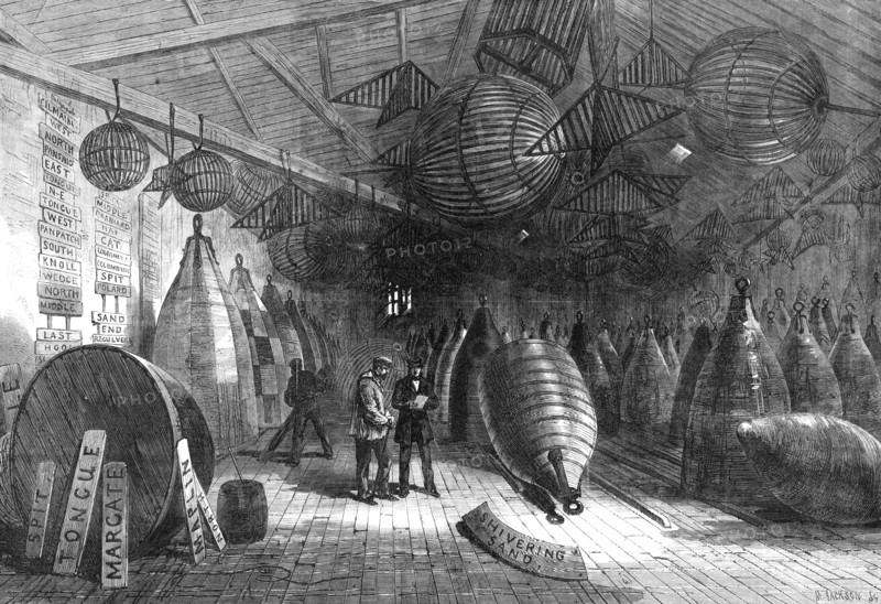 The Buoy Store, Trinity Wharf, Blackwall, 1868. Creator: Mason Jackson.