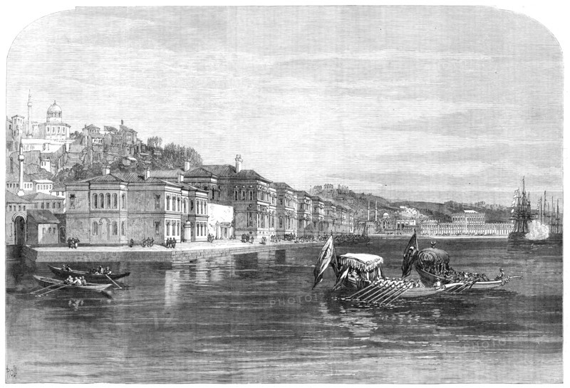 The Salih Bazaar Palace, Constantinople, lately occupied by the Prince and Princess of Wales, 1869. Creator: Unknown.