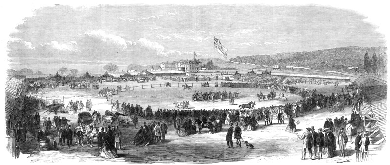 The show-yards of the Agricultural Exhibition of Lower Canada, at Montreal, 1865. Creator: Unknown.