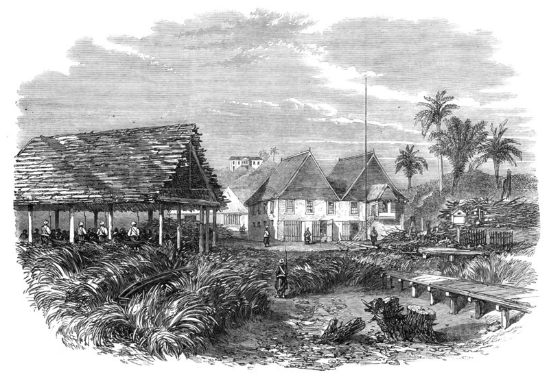 The temporary courthouse at Morant Bay, Jamaica, 1865. Creator: Unknown.
