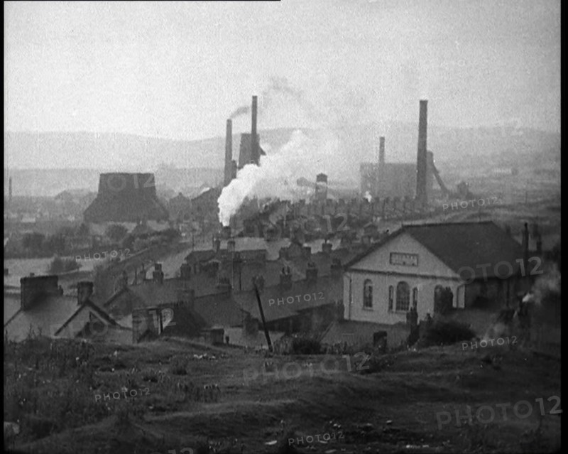 Smoke Rising from Factory Chimneys, 1933. Creator: British Pathe Ltd.