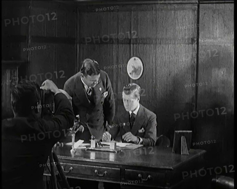 Prince of Wales (the Future Edward VIII) Recording a Charity Appeal In a Film Studio, 1920s. Creator: British Pathe Ltd.
