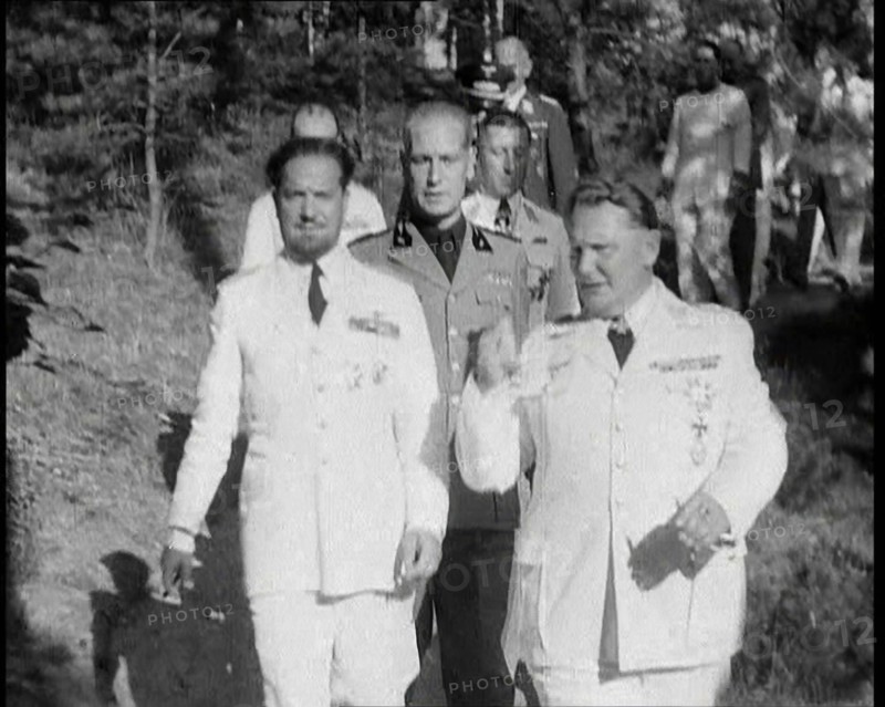 Italo Balbo, Hermann Goering and Others Walking Towards the Camera, 1930s. Creator: British Pathe Ltd.