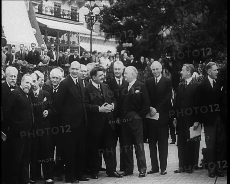 League of Nations Delegates Standing Outside a Building, 1933. Creator: British Pathe Ltd.