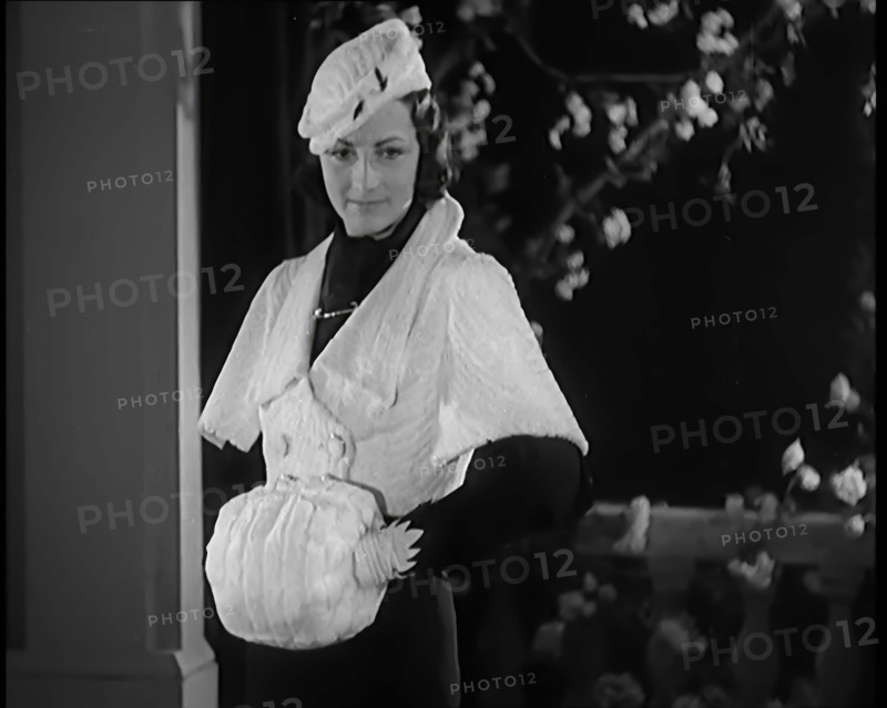 Female Civilian Modelling the Latest Fashions in a Fashion Show, 1931. Creator: British Pathe Ltd.