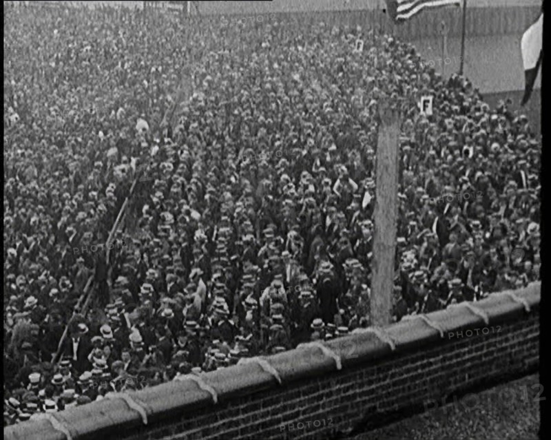 Crowds of People in a Sports Stadium, 1921. Creator: British Pathe Ltd.