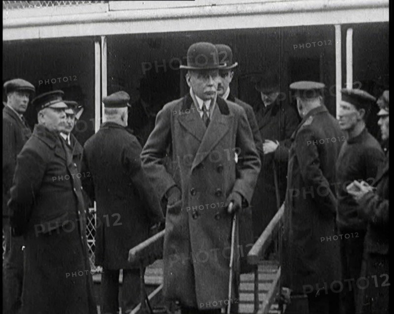 Male German Delegates to a Conference About War Reparations Arriving on a Boat, 1921. Creator: British Pathe Ltd.