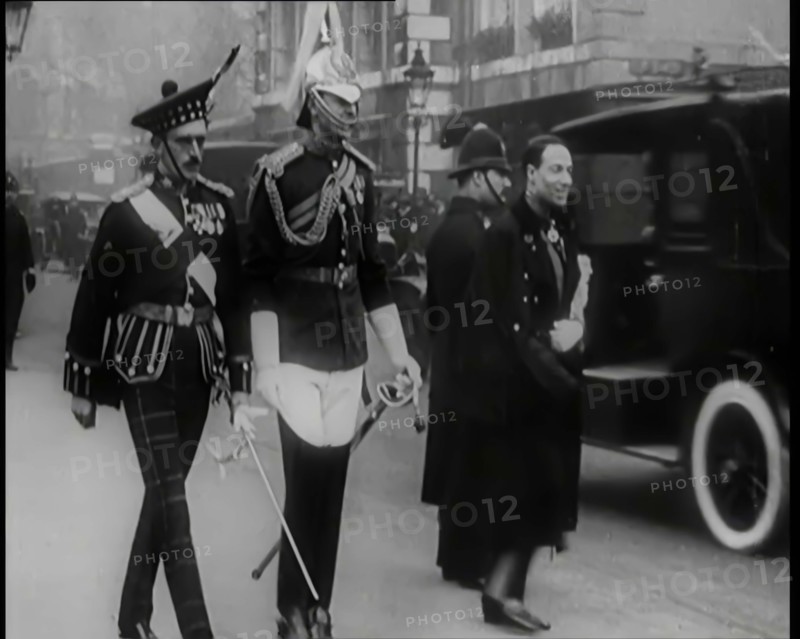 Various Soldiers Walking Down the Street, 1926. Creator: British Pathe Ltd.