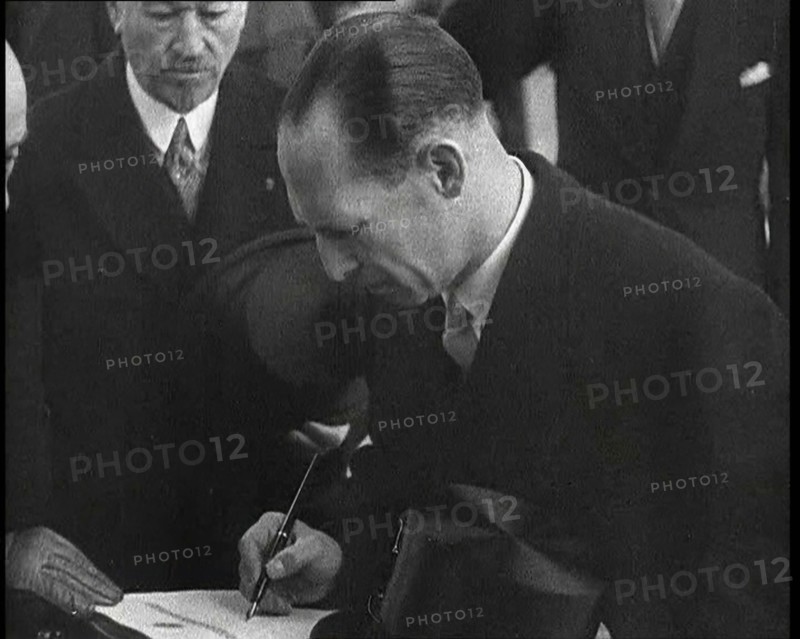 George II, King of the Hellenes Writing Something, 1930s. Creator: British Pathe Ltd.