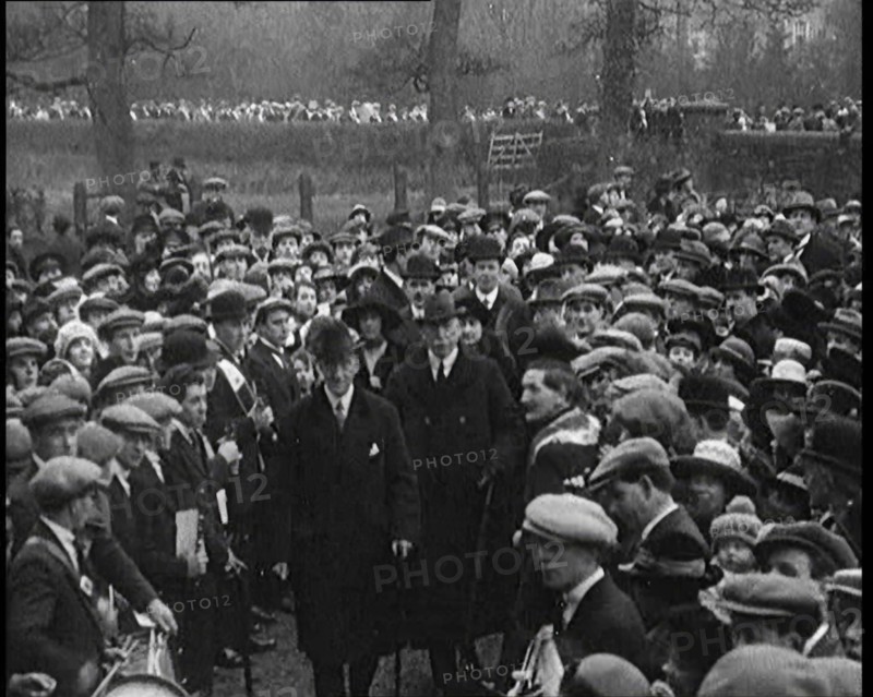 Edward Carson, Baron Carson, an Irish Unionist Politician, Walking Through a Crowd, 1921. Creator: British Pathe Ltd.