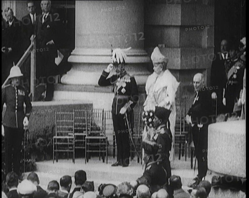 King George V and Queen Mary at a Formal Occasion, 1922. Creator: British Pathe Ltd.