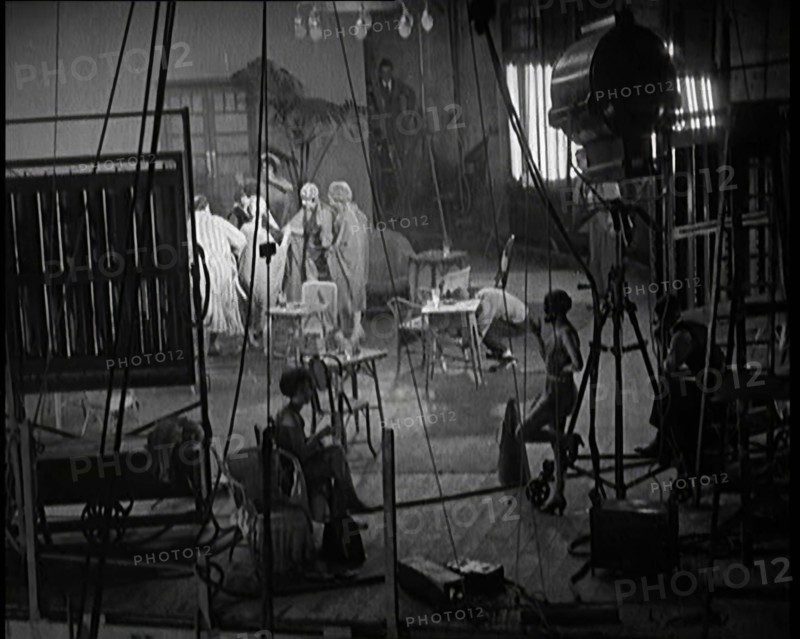 A Group of Actors Being Filmed on the Set of a Film, 1920s. Creator: British Pathe Ltd.