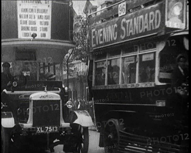 Buses Driving by in London, 1922. Creator: British Pathe Ltd.