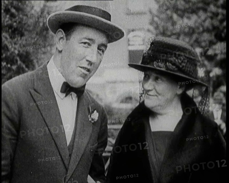 Irish Member of Parliament Mary MacSwiney Talking to an Irish Man, 1922. Creator: British Pathe Ltd.