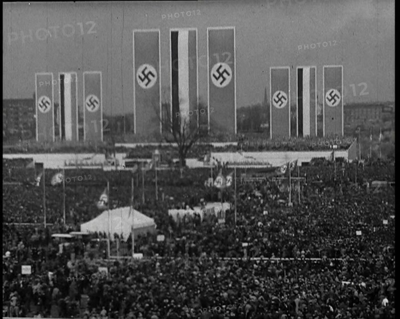 A Massive Nazi Rally, 1930s. Creator: British Pathe Ltd.