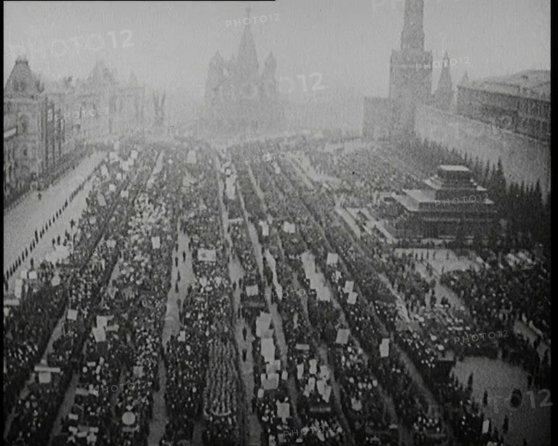 Massive Demonstration in Moscow's Red Square, 1920. Creator: British Pathe Ltd.