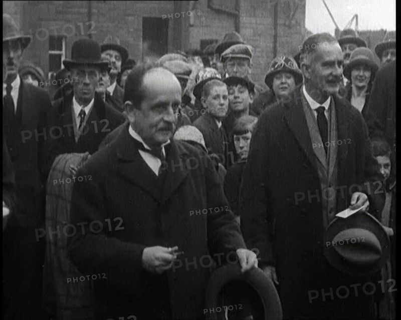 Sir James Barrie Standing With a Crowd of People, 1921. Creator: British Pathe Ltd.