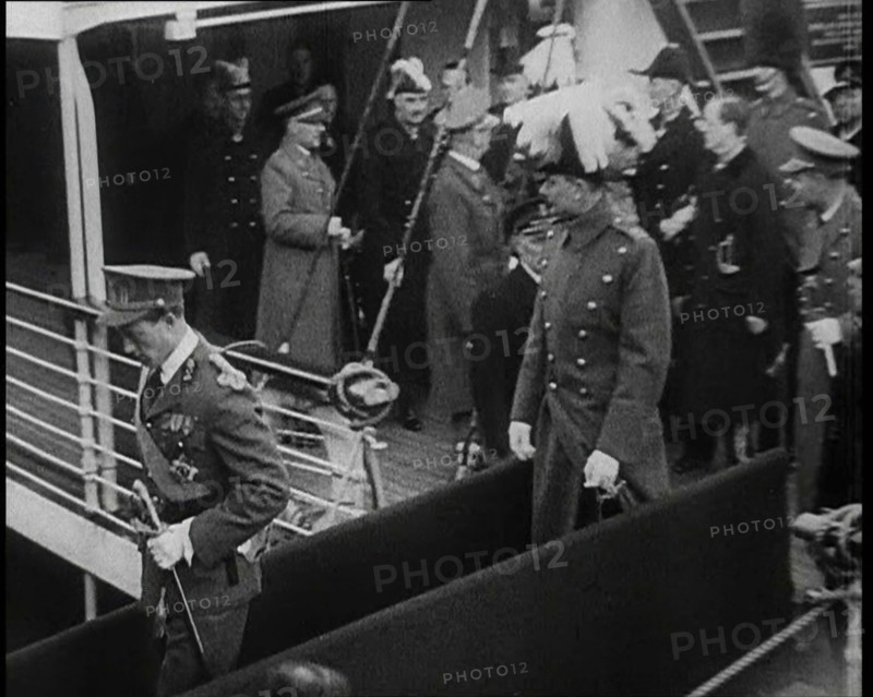 Leopold, His Royal Highness the Duke of Brabant, Prince of Belgium with Albert I, King of..., 1930s. Creator: British Pathe Ltd.
