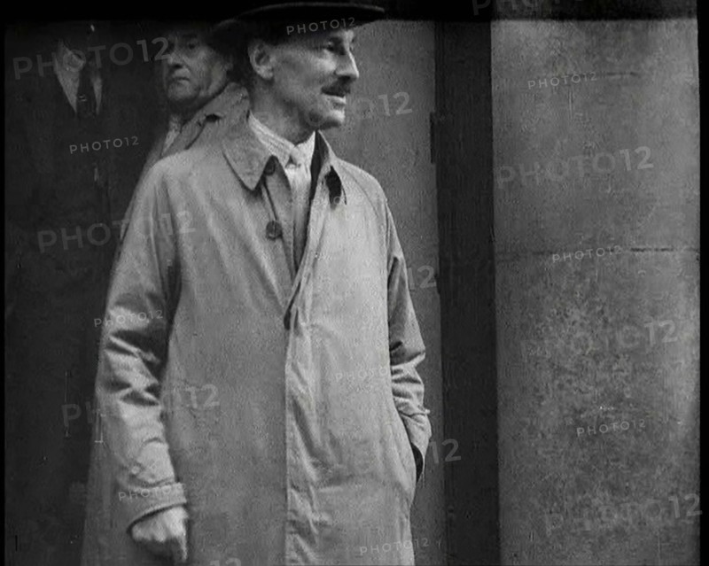 Clement Attlee Standing Outside a Building, 1930s. Creator: British Pathe Ltd.