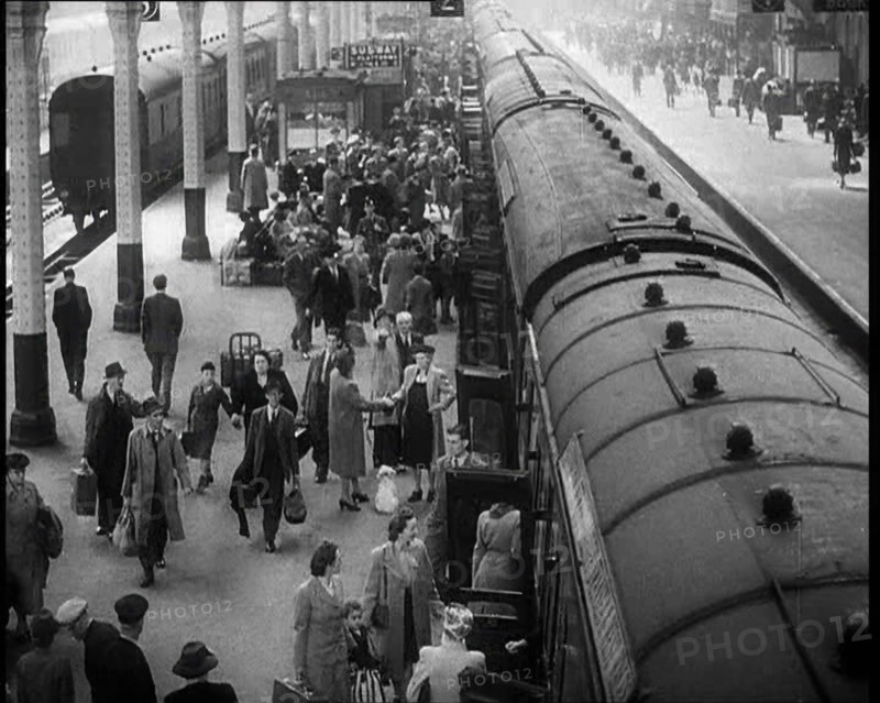 People at  a Train Station, 1933. Creator: British Pathe Ltd.