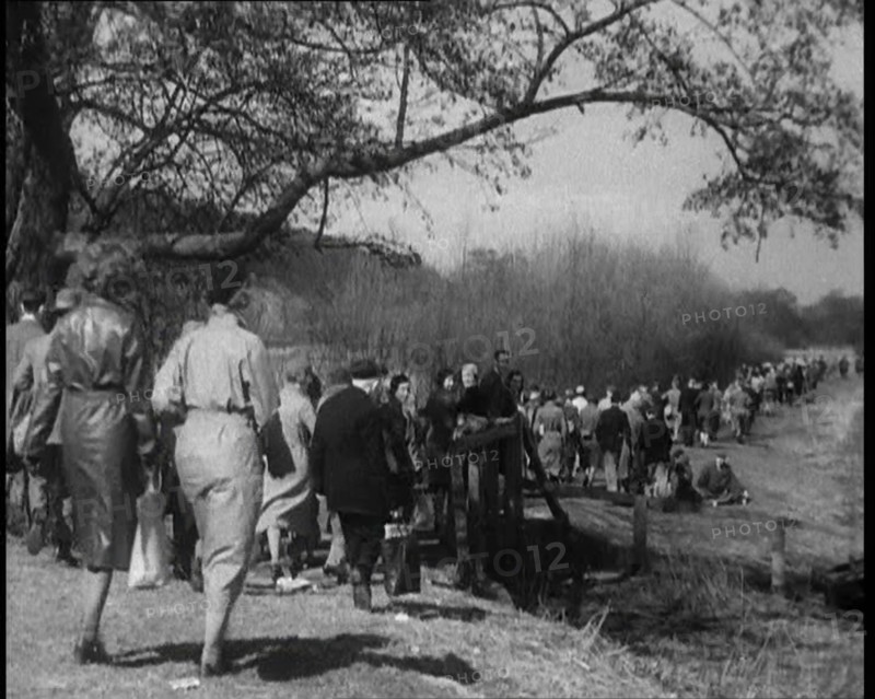 Large Group of People Hiking Together, 1933. Creator: British Pathe Ltd.