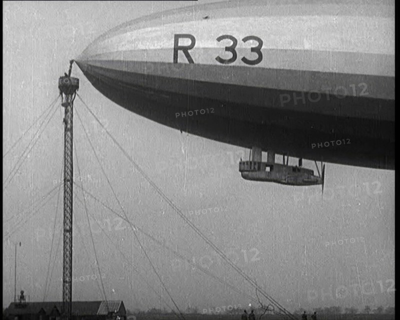 The 'R.33' Zeppelin Tied To a Mooring Mast, 1924. Creator: British Pathe Ltd.